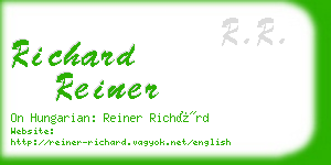 richard reiner business card